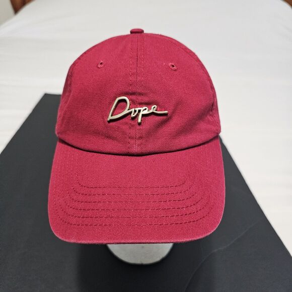 DOPE Other - Official DOPE Brand Script Logo Strapback Hat Baseball Cap Red